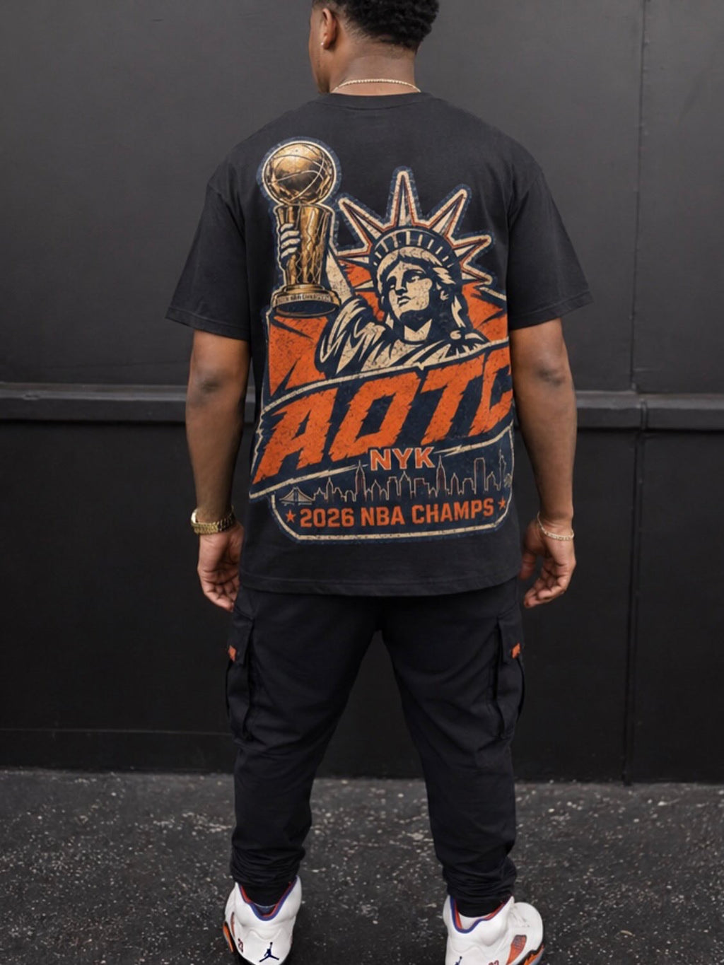 AOTC “State of Mind” 2026 Champions “N.Y. KNICKS” TEE- Black “PRE-ORDER”