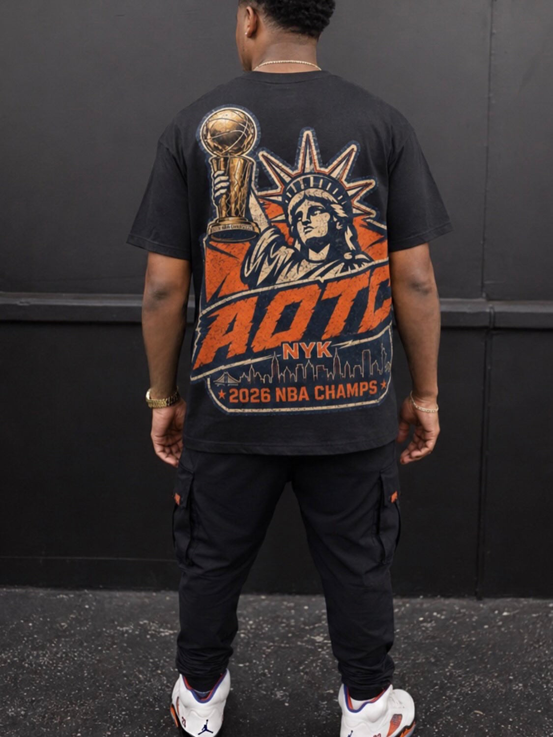 AOTC “State of Mind” 2026 Champions “N.Y. KNICKS” TEE- Black “PRE-ORDER”