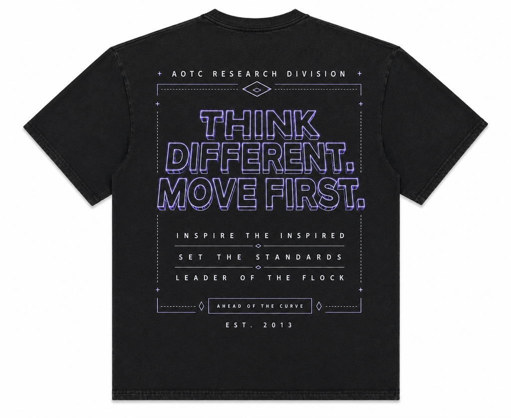 AOTC Research Division: Think Different, Move First Tee - Black
