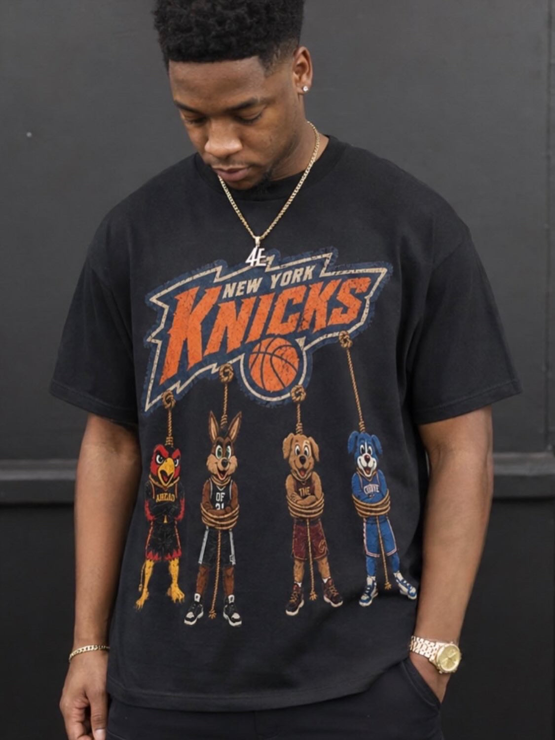 AOTC “State of Mind” 2026 Champions “N.Y. KNICKS” TEE- Black “PRE-ORDER”